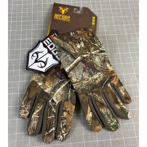 Women's Stretch Fleece Touch Gloves Large Realtree Edge Hot Shot Trophy Gear NEW